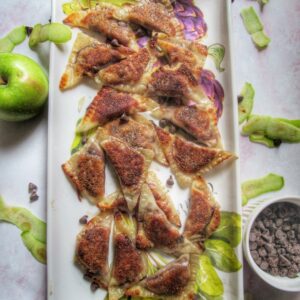 chocolate peanut butter apple strudel bites