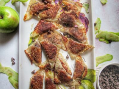 chocolate peanut butter apple strudel bites
