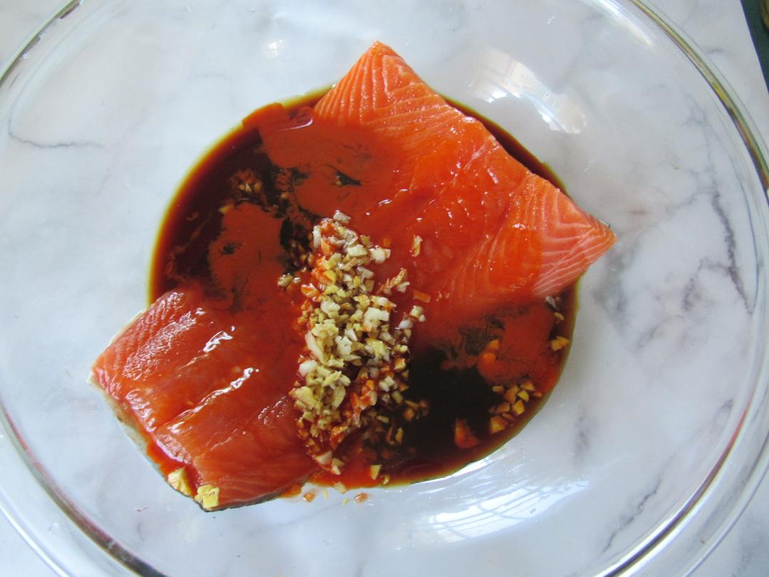 Cholula and agave seared salmon 