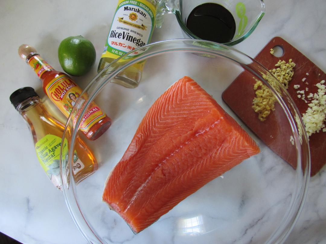 Cholula and Agave Seared Salmon 