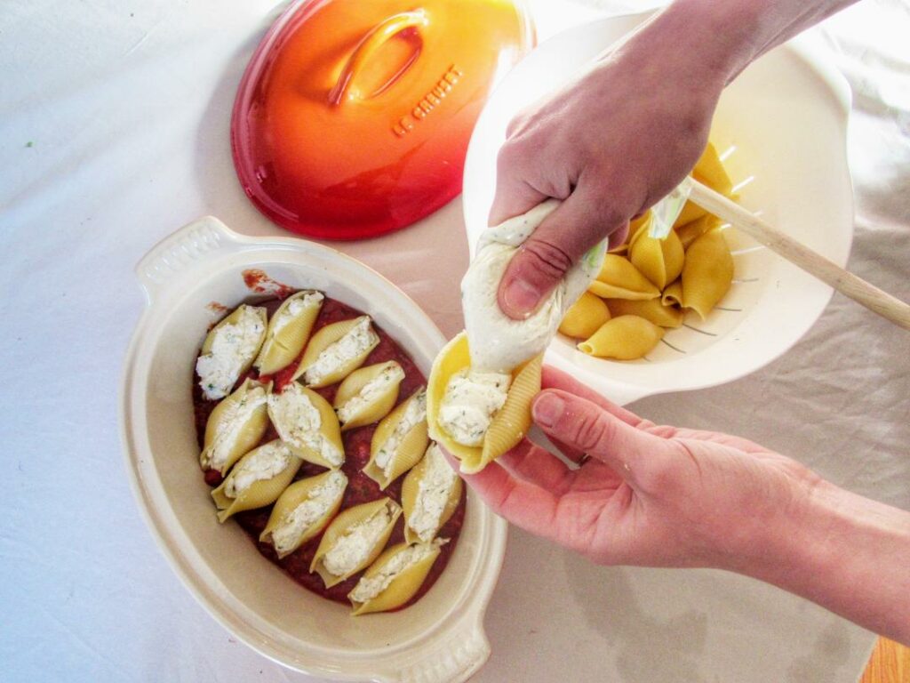 baked ricotta stuffed shells