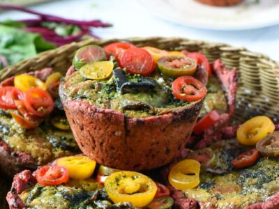 Beet pizza