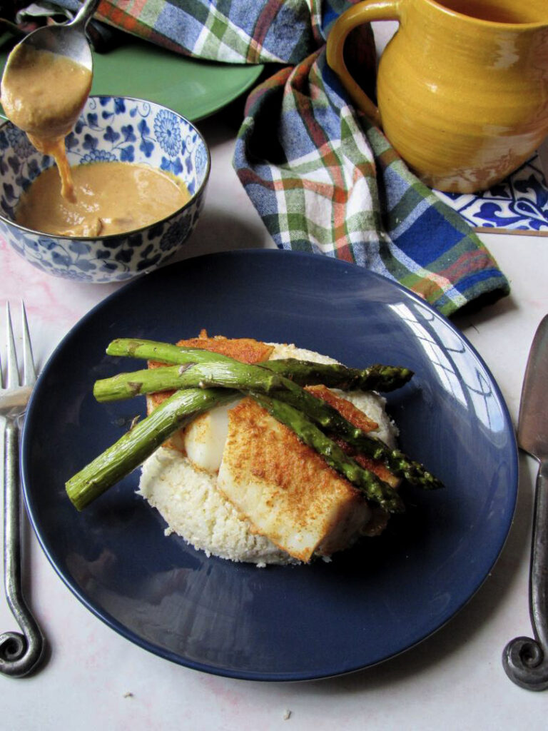 fish with peanut sauce
