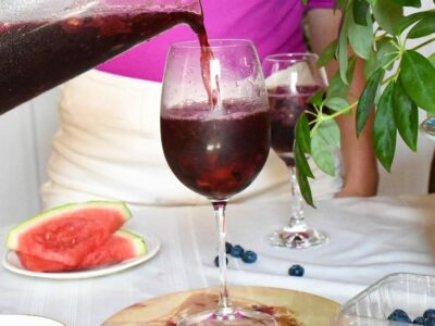 pouring sangria