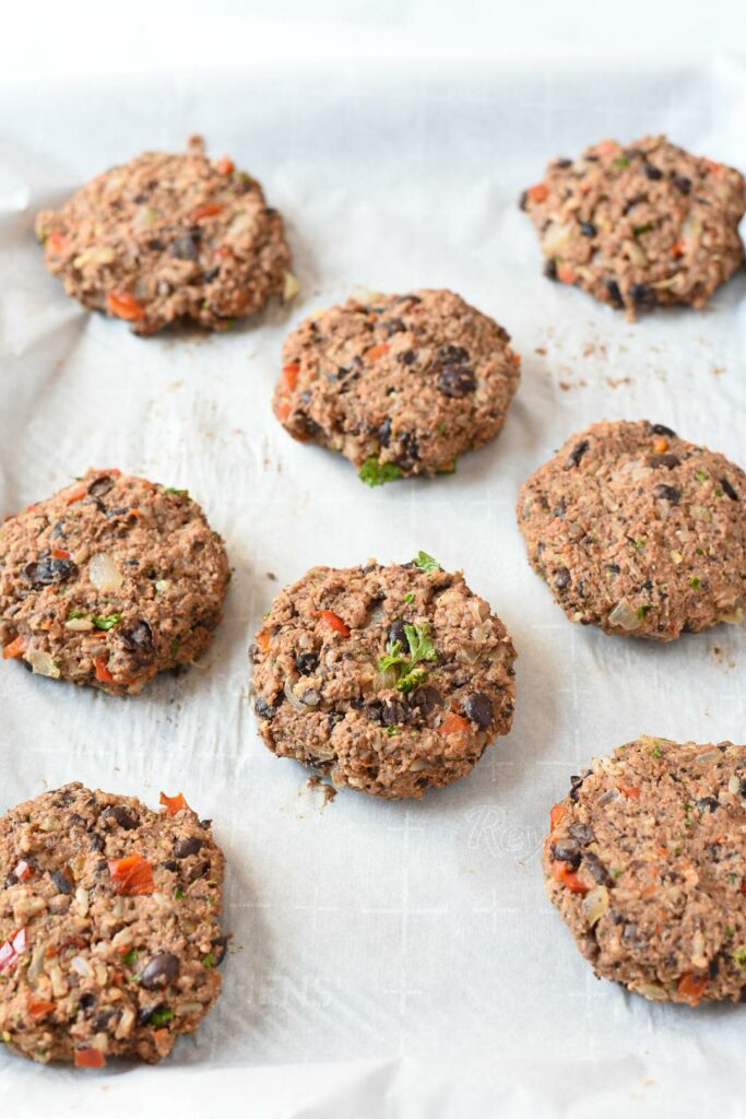 home made bean veggie burgers 
