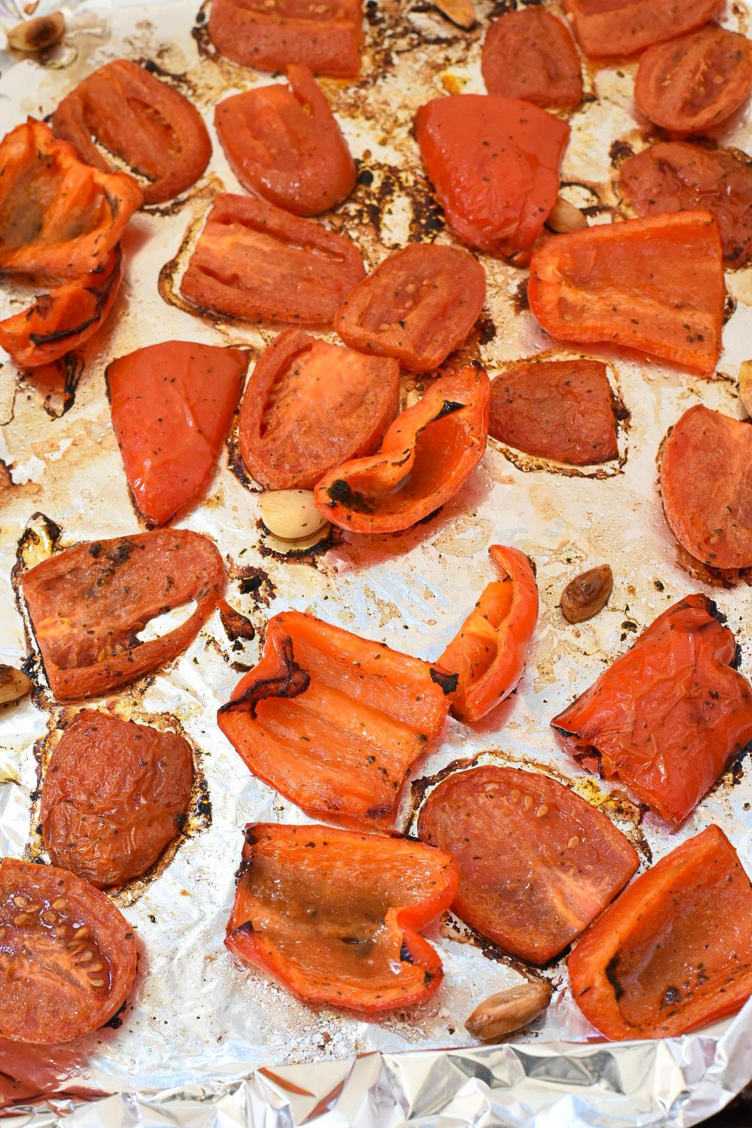 how to roast red peppers