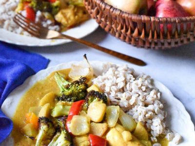 slow cooked apple chicken curry