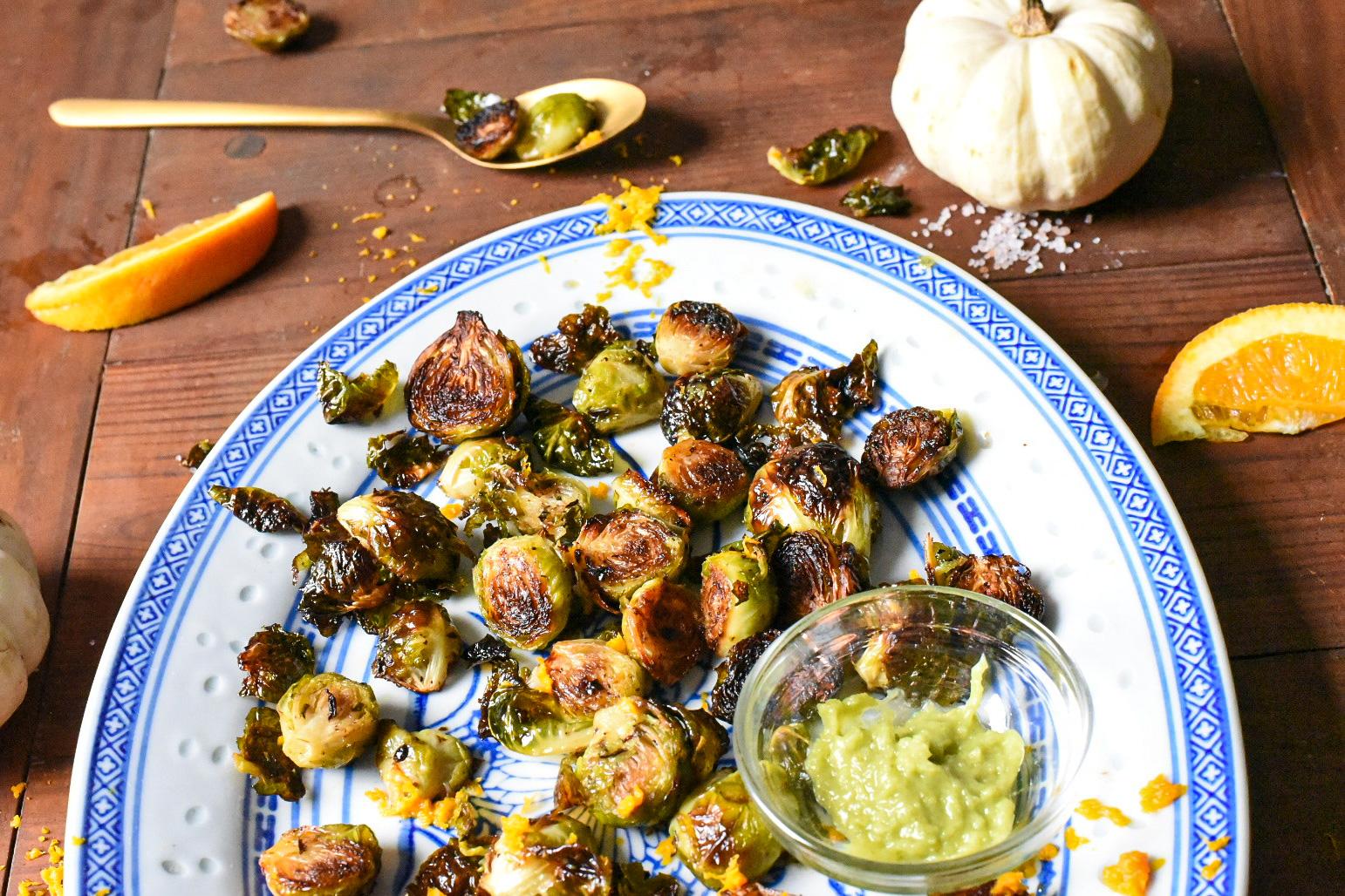 wassabi roasted brussels sprouts