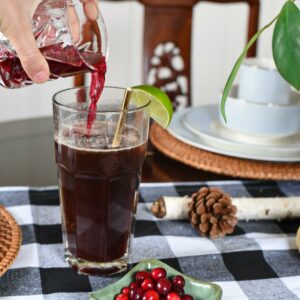 cranberry coffee spritzer