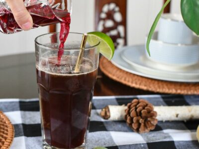 cranberry coffee spritzer