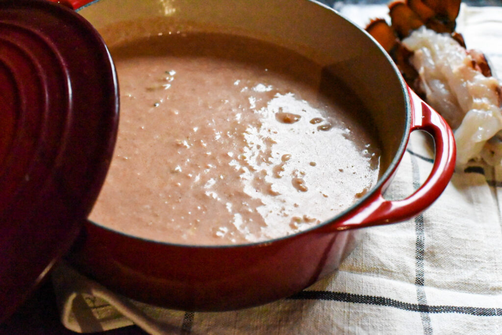 Lobster bisque from shells