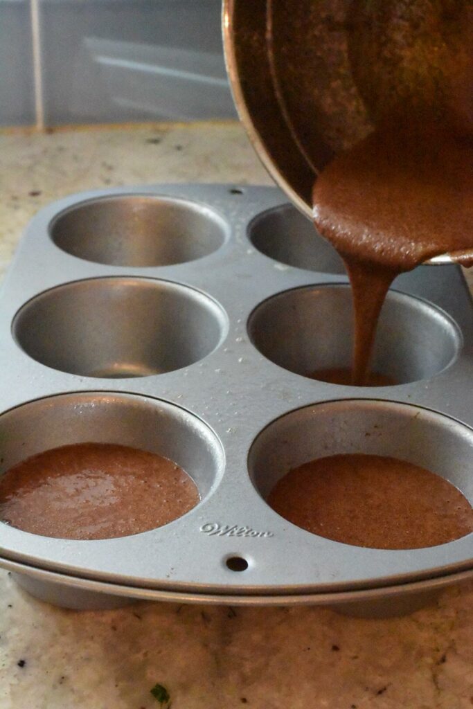 individual chocolate cakes