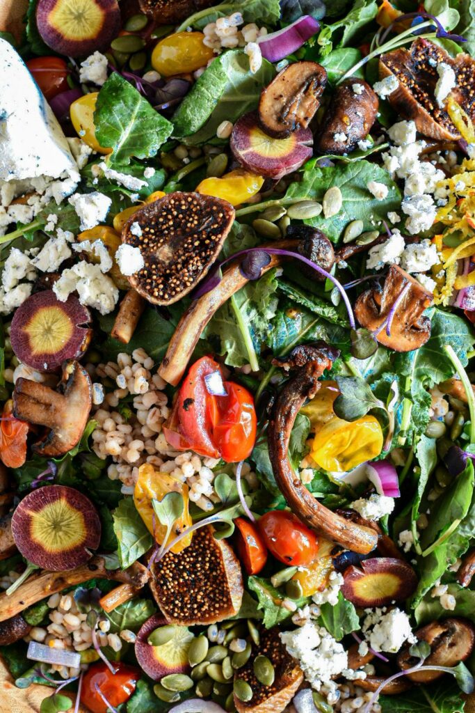 mushroom and kale