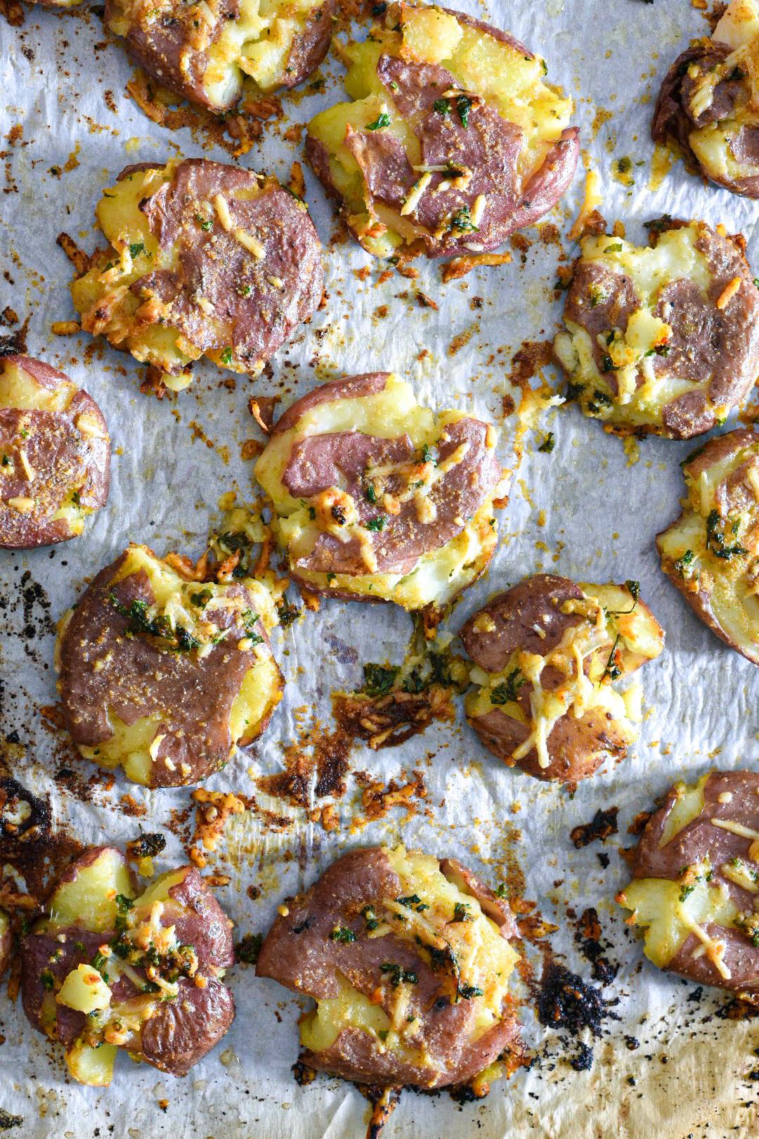 crispy smashed potatoes