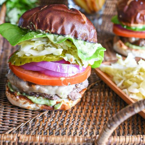 basil avocado aioli for burgers