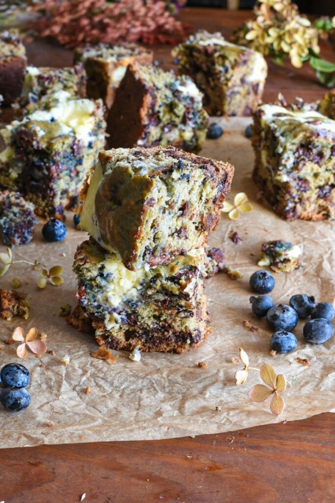 cream cheese blueberry cookie bars