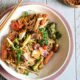 rice noodles with peanut sauce