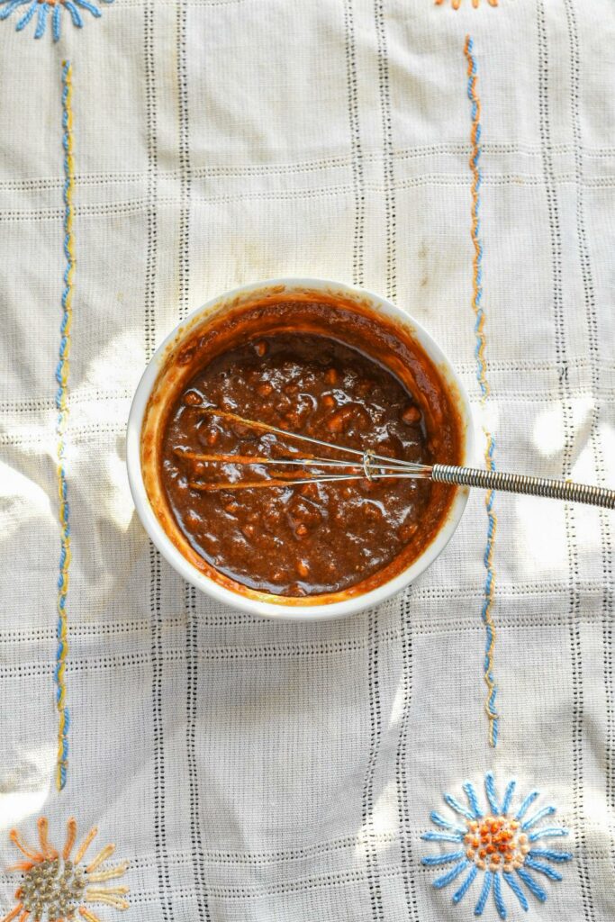 rice noodles with peanut sauce