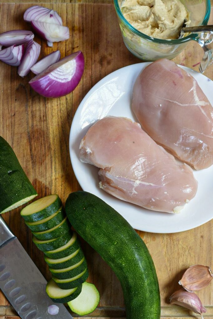 hummus baked chicken