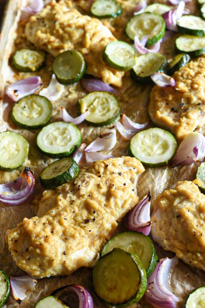 hummus crusted chicken