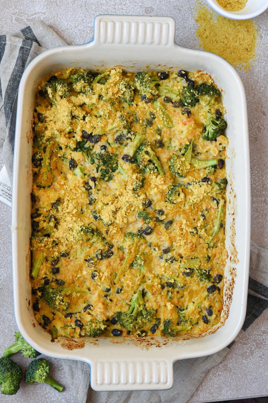 Vegan Broccoli Rice Casserole - Recipe Hippie