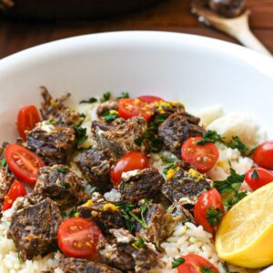 beef and goat cheese
