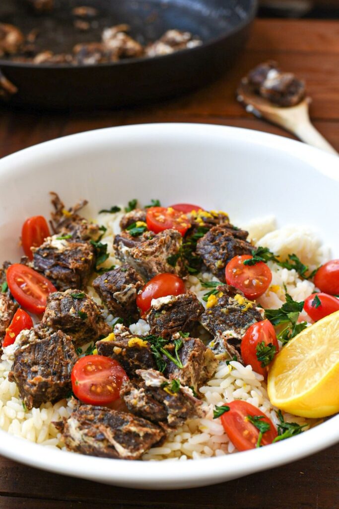 beef and goat cheese