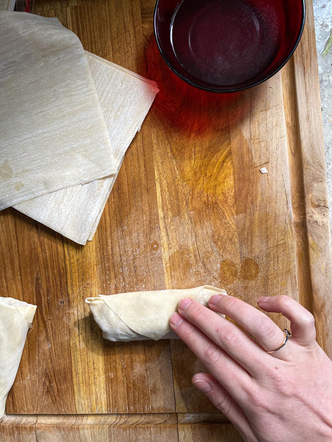 how to wrap an egg roll