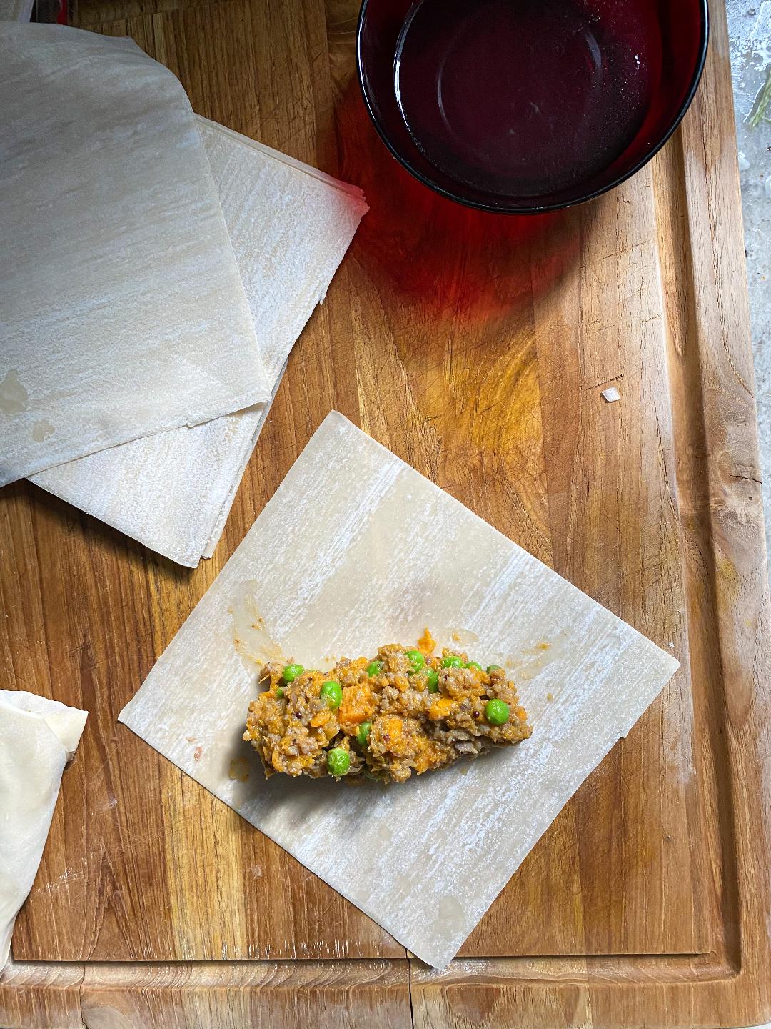 samosas with sweet potato