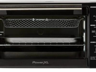 A photo of a black PowerXL air fryer grill