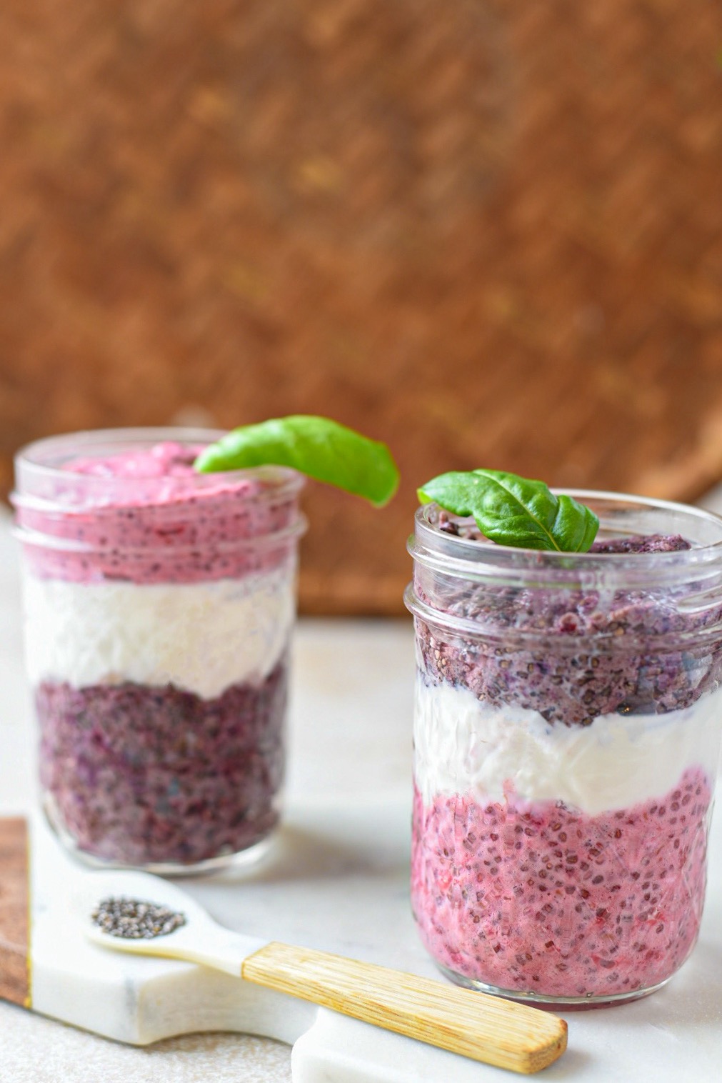 Raspberry and Blueberry Chia Pudding - Recipe Hippie