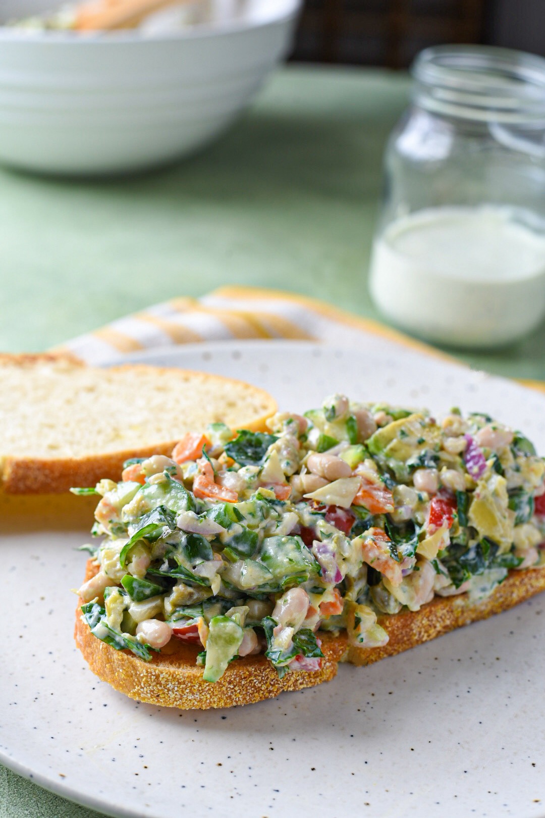 Mediterranean Chopped Sandwich Recipe With Homemade Ranch - Recipe Hippie