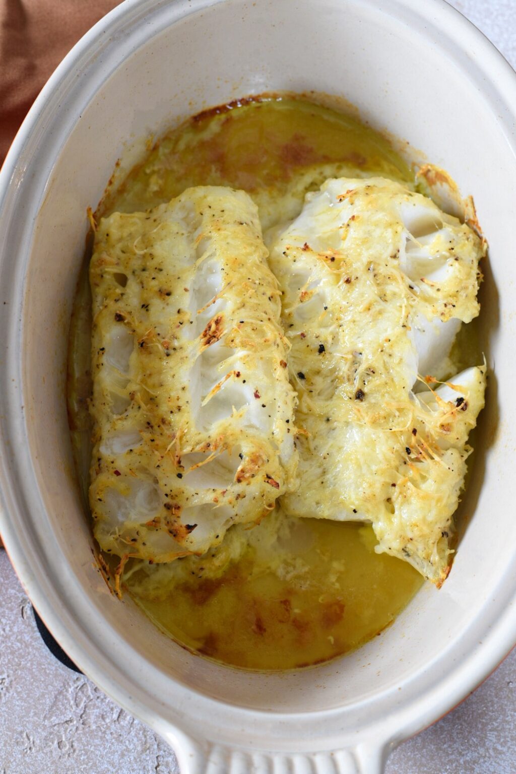 Shredded Parmesan Crusted Cod - Recipe Hippie
